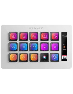 STREAM DECK MARS GAMING 15 TECLAS PERSONALIZABLES PANTALLA LCD WHITE