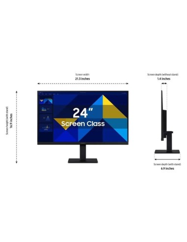 MONITOR SAMSUNG ESSENTIAL S3 24 IPS 100HZ VGA HDMI BLACK