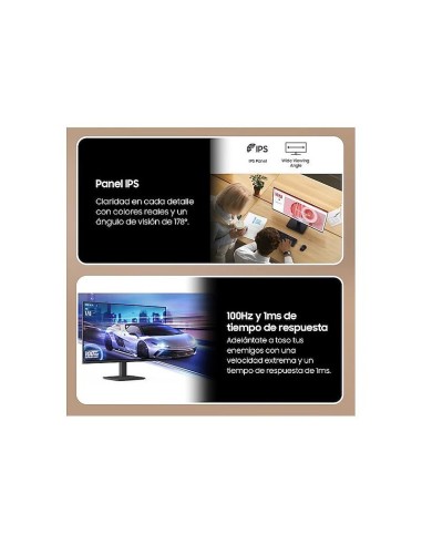 MONITOR SAMSUNG ESSENTIAL S3 27 IPS 100HZ VGA HDMI BLACK