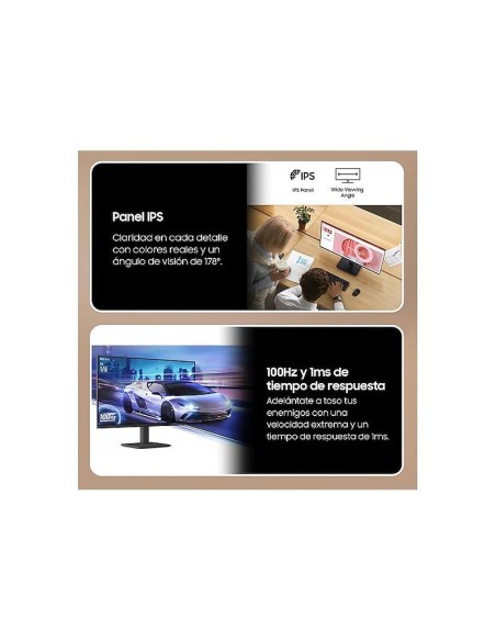 MONITOR SAMSUNG ESSENTIAL S3 27 IPS 100HZ VGA HDMI BLACK