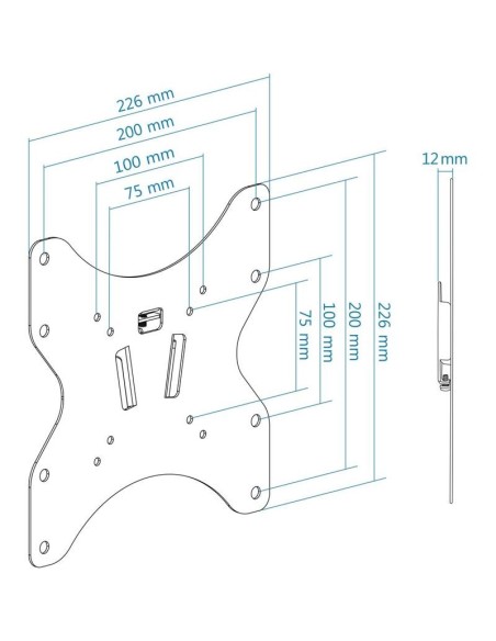 SOPORTE PARED TV MONITOR TOOQ 23-42 35KG BLACK