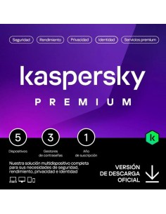 ANTIVIRUS KASPERSKY PREMIUM 1YEAR 5L PC/MAC/ANDROID/IOS L.ELECTRONICA