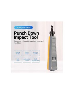 INSERTADORA VENTION TIPO 110 RJ45 RJ11 GREY/ORANGE 2