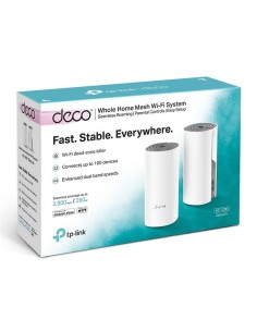 WIRELESS REPEATER TP-LINK AC1200 HOME MESH PACK 2 DECO E4 2