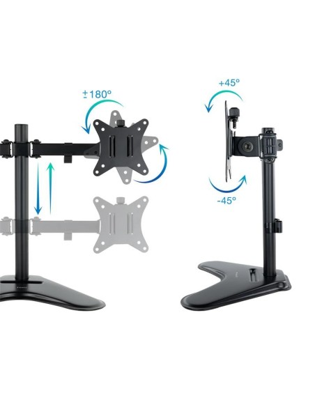 SOPORTE DE MESA MONITOR 2 TOOQ REG.ALTURA GIR. INCL. 9KG BLACK
