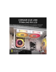 REFRIGERACION LIQUIDA CPU CORSAIR ICUELINK TITAN 240 RX 240MM RGB LCD WHITE 2