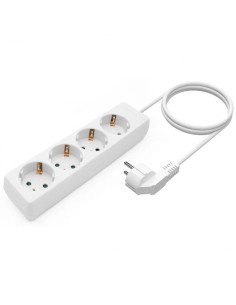 REGLETA AISENS 4 SCHUKOS PROTECCION 1,4M WHITE