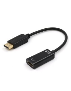 CABLE CONVERSOR ONEWAY DISPLAYPORT A HDMI DP/M-HDMI/H 4K 15CM BLACK