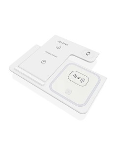 BASE CARGADOR AISENS SMARTPHONE/APPLE WATCH/AURICULARES WIRELESS WHITE 2