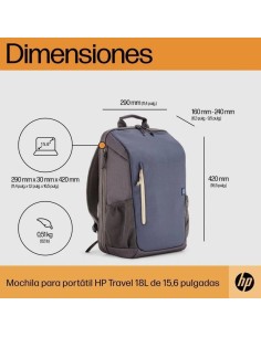 MOCHILA HP TRAVEL NOTEBOOK 15.6 BLUE 2