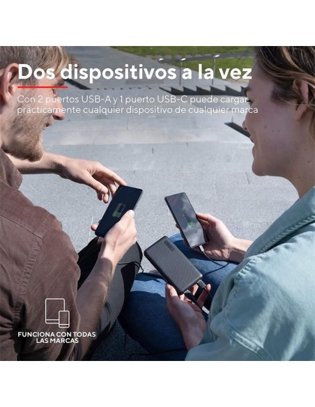 POWERBANK TRUST PRIMO SLIM 10000MAH 2A USB + USB-C + MICRO-USB ECO BLACK