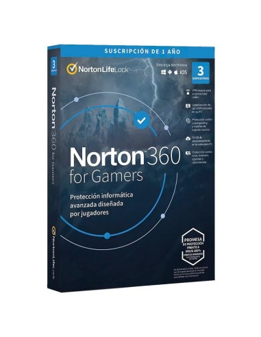 NORTON 360 FOR GAMERS 50GB ES 1 USER 3 DEVICE 1 AÑO L. ELECTRONICA