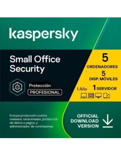 ANTIVIRUS KASPERSKY SMALL OF. SEC. 1L SERVER + 5L PC + 5 PUESTOS 1 YEAR L.ELEC