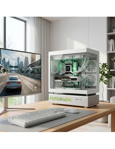 ORDENADOR GAMING N90 WHITE RGB R7 9800X3D/32GB DDR5/SSD2TB NVME/WIFI/R.LIQ/1050W