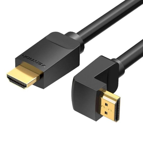 CABLE HDMI 2.0 4K VENTION HDMI/M - HDMI/M ACODADO 1.5M BLACK