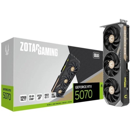 TARJETA DE VIDEO NVIDIA ZOTAC GAMING SOLID OC RTX5070 12GB GDDR7