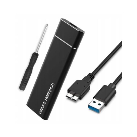 CAJA EXTERNA ONEWAY HDD SSD M2 NVME USB 3.0 BLACK + CABLE USB