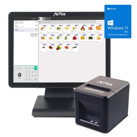 PACK TPV AVPOS K2000 15 I3/8GB/128GB/WIFI/BLUETOOTH/LAN 1000/W11P + TC21