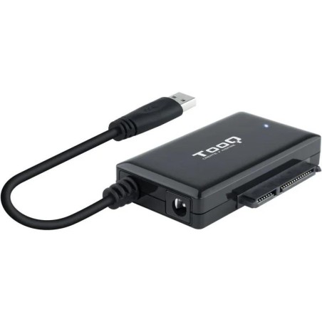 ADAPTADOR USB 3.0 USB-A TOOQ DISCO DURO SATA 2.5/3.5 ALIMENTADOR BLACK