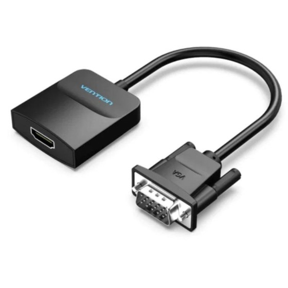 CABLE CONVERSOR VENTION VGA/M - HDMI/H 15CM BLACK