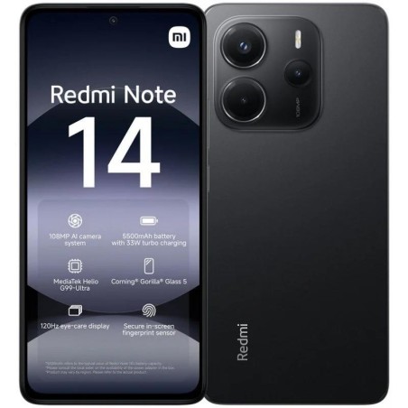 SMARTPHONE XIAOMI REDMI NOTE 14 6.67 6GB/128GB/108MP/NFC/4G BLACK