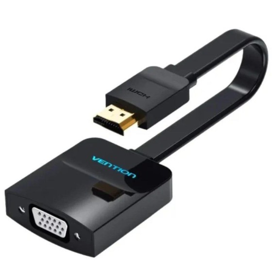 CABLE CONVERSOR VENTION HDMI/M - VGA/H JACK 3.5/H 15CM BLACK