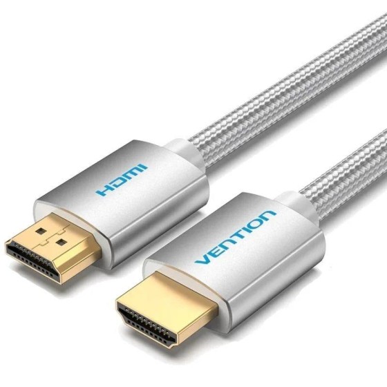 CABLE HDMI 2.0 4K VENTION HDMI/M - HDMI/M TRENZADO 2M SILVER