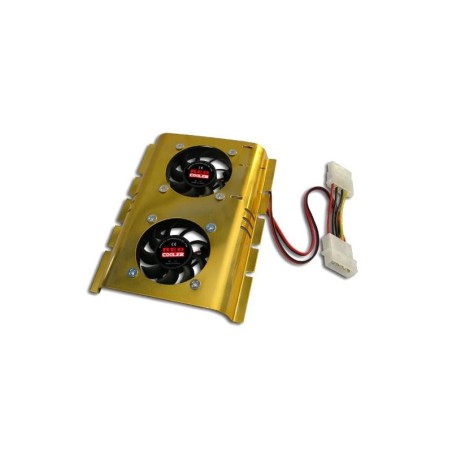 VENTILADOR DOBLE CON DISIPADOR PARA DISCO DURO 3.5''