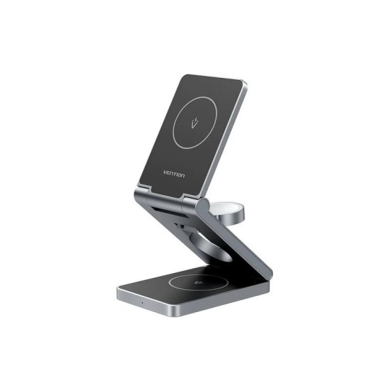 BASE CARGADOR VENTION SMARTPHONE/APPLE WATCH/AURICULARES WIRELESS BLACK