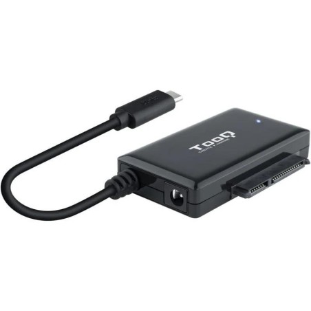 ADAPTADOR USB 3.0 USB-C TOOQ DISCO DURO SATA 2.5/3.5 ALIMENTADOR BLACK