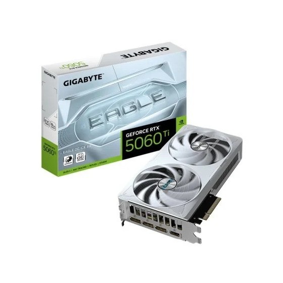 TARJETA DE VIDEO NVIDIA GIGABYTE RTX5060 EAGLE OC ICE 8GB GDDR7 PCIE 5.0 WHITE