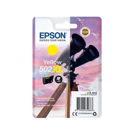 TINTA EPSON C13T02W44010 T02W4 YELLOW 502XL