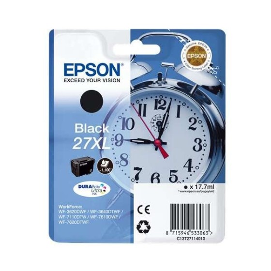 TINTA EPSON C13T27114012 BLACK T2711 27XL DURABRITE ULTRA