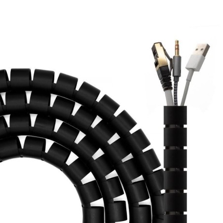 ORGANIZADOR DE CABLE AISENS FLEXIBLE 25MM 3M BLACK