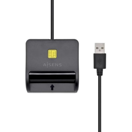 LECTOR DE TARJETAS DNIE AISENS DNI USB 2.0 BLACK
