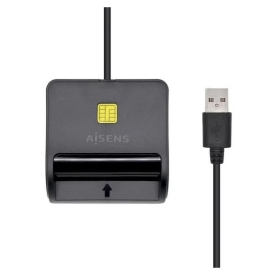 LECTOR DE TARJETAS DNI AISENS DNI + SIM/MICROSD USB BLACK