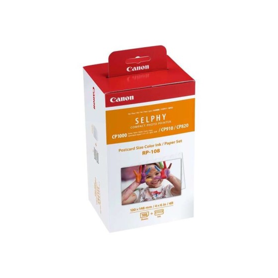TINTA CANON PACK 2X RP108 + 108 HOJAS PAPEL FOTOGRAFICO