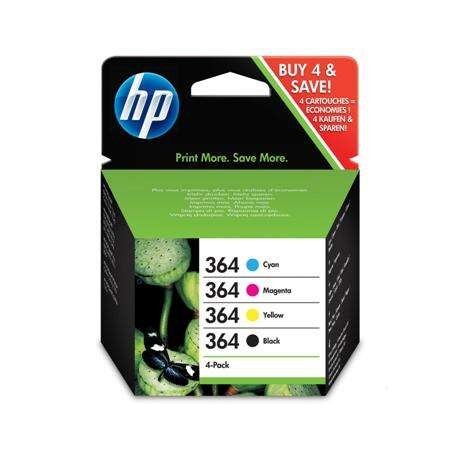 TINTA HP 364 N9J73AE PACK 4 COLORES