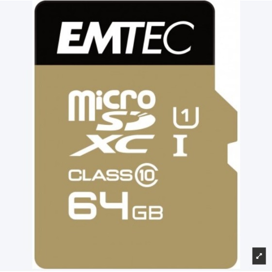 MEMORIA MICRO SD 64GB EMTEC ELITE GOLD C10 + ADAPTADOR SD