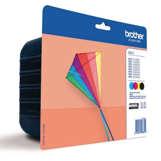 TINTA BROTHER LC223 PACK 4 COLORES