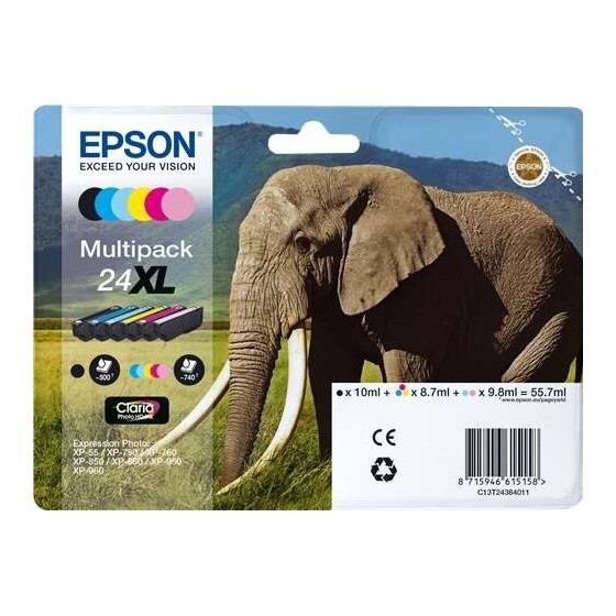 TINTA EPSON C13T24384011 MULTIPACK 6 COLORES 24XL
