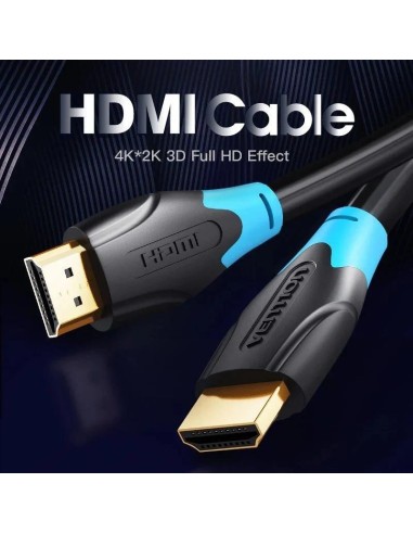 CABLE HDMI 2.0 4K HDMI/M - HDMI/M 1.5M VENTION BLACK