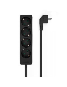 REGLETA AISENS 4 SCHUKOS PROTECCION 1,4M BLACK 2