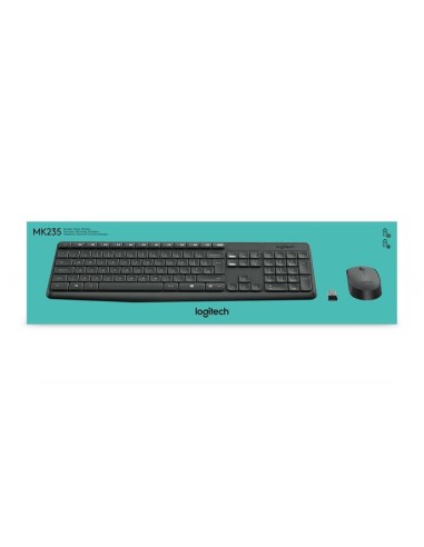 TECLADO + RATON LOGITECH MK235 WIRELESS BLACK