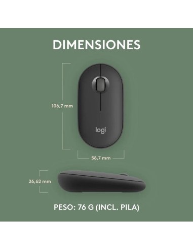 RATON LOGITECH PEBBLE 2 M350S WIRELESS BLACK