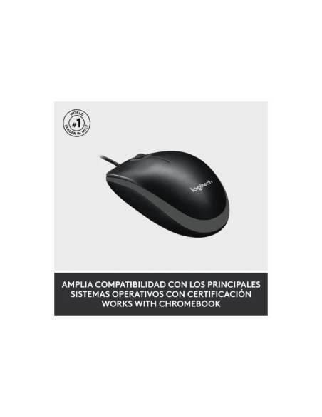 RATON LOGITECH M100 USB 1000DPI BLACK