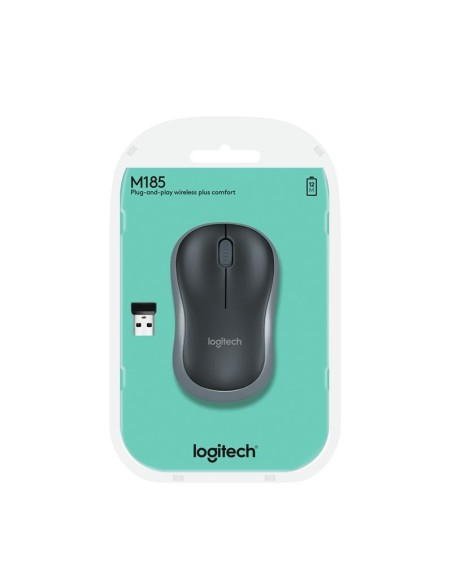 RATON LOGITECH M185 WIRELESS GREY