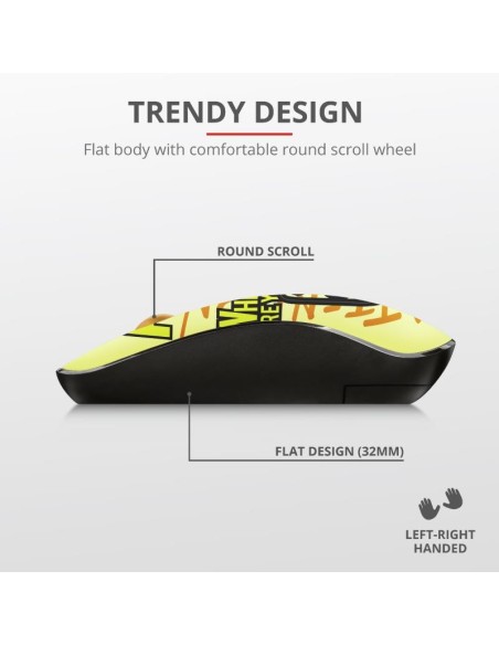 RATON TRUST SKETCH SILENT CLICK WIRELESS YELLOW
