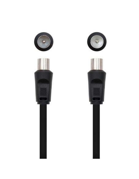 CABLE ANTENA TV 75 OHM M-H 1.8 M NANOCABLE BLACK