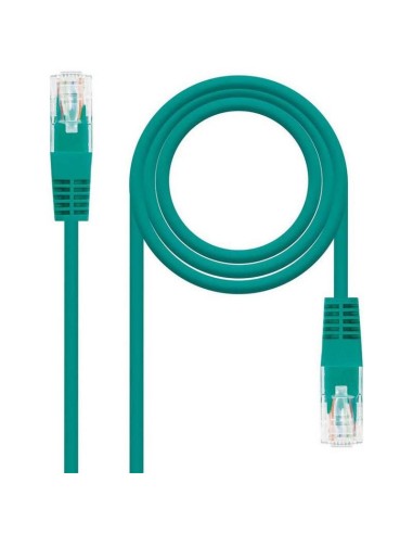 CABLE DE RED CAT.6 UTP 0.25M NANOCABLE GREEN